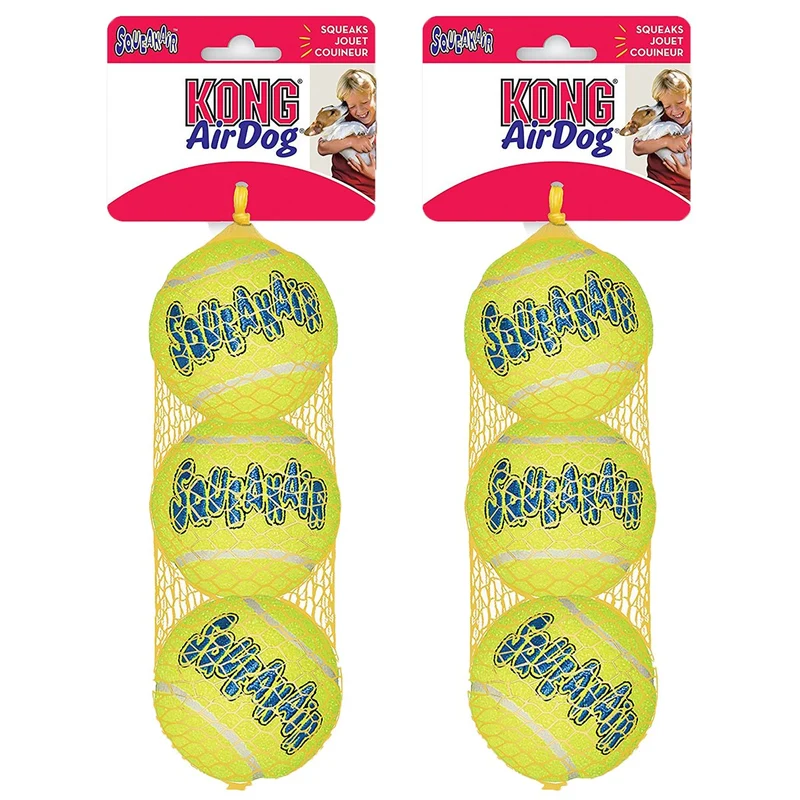 KONG Air Squeaker Tennis Balls Two Pack