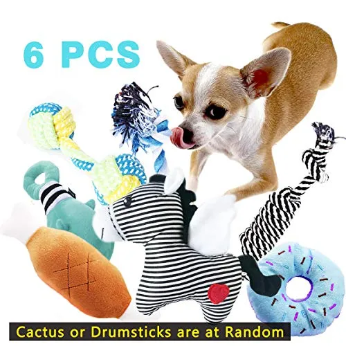 BUIBIIU Juguetes para perros, juguetes de dentición para perros, juguetes para masticar a perros, juguetes para masticar y chirridos, pelotas