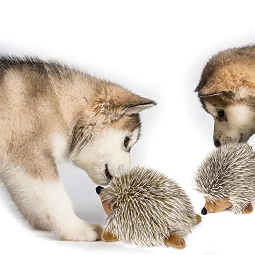Pawaboo Juguetes de peluche para perro, [2 unidades] Juguetes de peluche para mascotas con suave de pelo sintético, juguete para cachorros, masticable, muñeca de peluche no tóxico