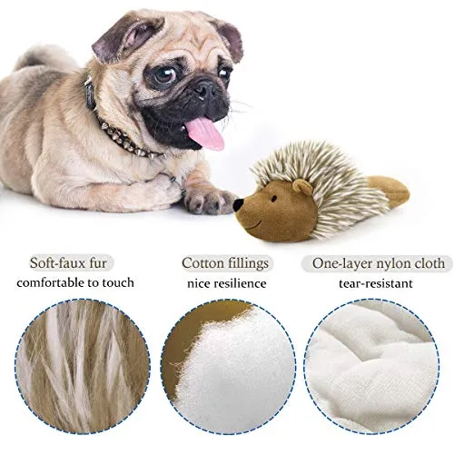 Pawaboo Juguetes de peluche para perro, [2 unidades] Juguetes de peluche para mascotas con suave de pelo sintético, juguete para cachorros, masticable, muñeca de peluche no tóxico