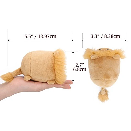 Pawaboo Juguetes de peluche para perro, [2 unidades] Juguetes de peluche para mascotas con suave de pelo sintético, juguete para cachorros, masticable, muñeca de peluche no tóxico