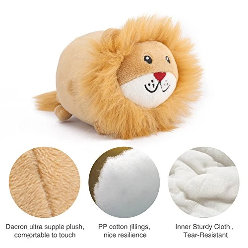 Pawaboo Juguetes de peluche para perro, [2 unidades] Juguetes de peluche para mascotas con suave de pelo sintético, juguete para cachorros, masticable, muñeca de peluche no tóxico