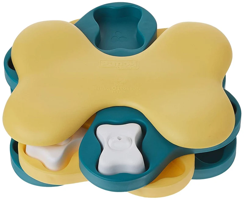 Nina Ottosson Dog Tornado Treat Puzzle Dog Toy, OS, Azul