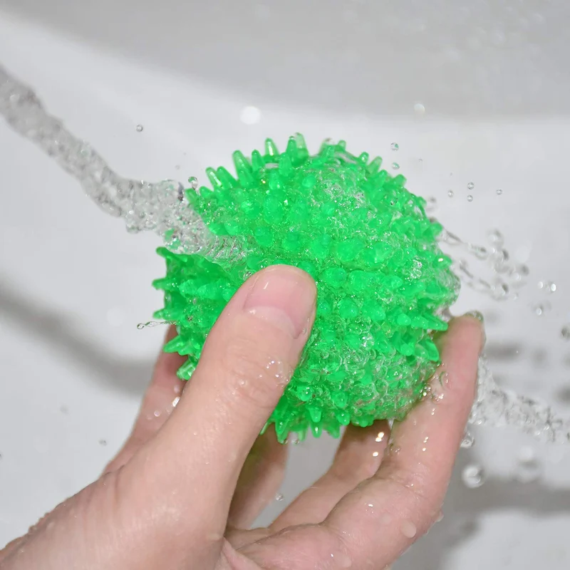 Bolas chirriantes para perros pequeños, pelotas de goma para perros, 6 unidades, colores brillantes, bolas de juguete para perro, juguetes chillones para perros, juguetes para masticar para perros pequeños, juguetes de dentición para cachorros