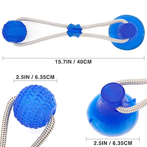 Juguete para morder Molar de GOCHANGE, cuerda interactiva multifunción, juguete de goma para masticar con ventosa para masticar, limpieza de dientes, apto para perros y gatos