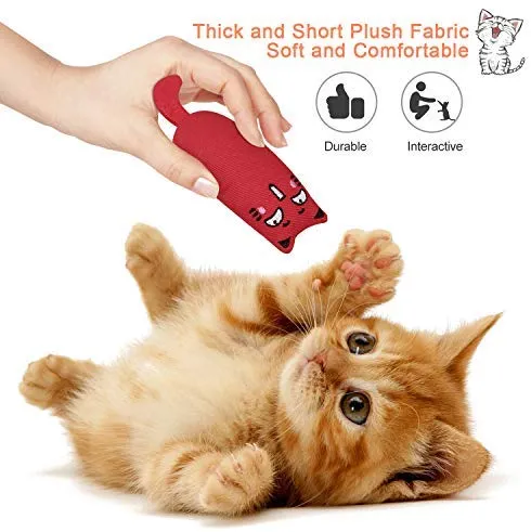 Bojafa Cat Catnip Juguetes para Gato Juguete Masticar Dientes Limpieza - Almohada Creativa Rasguño Mascota Catnip Dientes Molienda Masticar Juguetes