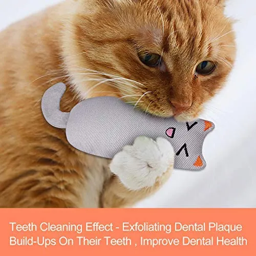 Bojafa Cat Catnip Juguetes para Gato Juguete Masticar Dientes Limpieza - Almohada Creativa Rasguño Mascota Catnip Dientes Molienda Masticar Juguetes