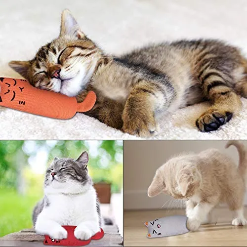 Bojafa Cat Catnip Juguetes para Gato Juguete Masticar Dientes Limpieza - Almohada Creativa Rasguño Mascota Catnip Dientes Molienda Masticar Juguetes