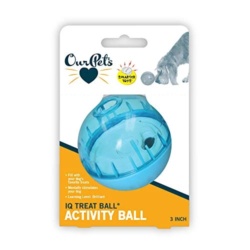 OurPets IQ Treat Ball Interactive Food Dispensing Dog Toy (Colors May Vary)