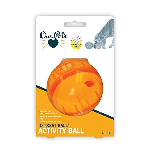 OurPets IQ Treat Ball Interactive Food Dispensing Dog Toy (Colors May Vary)
