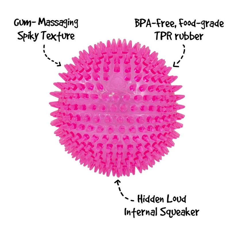 Gnawsome juguete para perro de bola chirriante grande, 4.5" (los colores varían)
