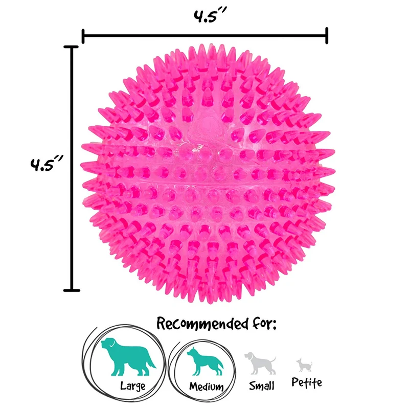 Gnawsome juguete para perro de bola chirriante grande, 4.5" (los colores varían)