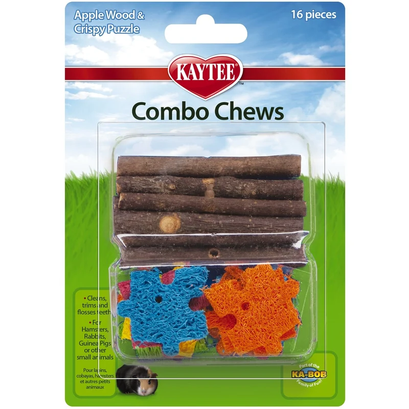 Kaytee Combo Chews, Apple Wood y Crispy Puzzle