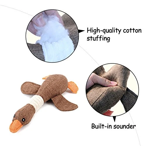 Vitscan Dog Toys for Aggressive Chewers Indestructible Large Breed and Squeaky Goose for Large Small Medium Dogs