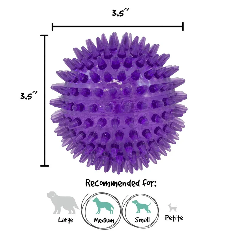 Gnawsome pelota para perro, juguete chillón mediano de 3.5", colores pueden variar.