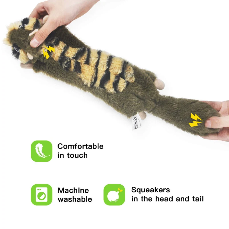 SHARLOVY - Juguetes para perros sin pelusa, 6 unidades, juguetes para perros pequeños, juguetes duraderos, juguetes para masticar perros, juguetes de peluche, bonitos animales naturales, juguetes para cachorros para dentición
