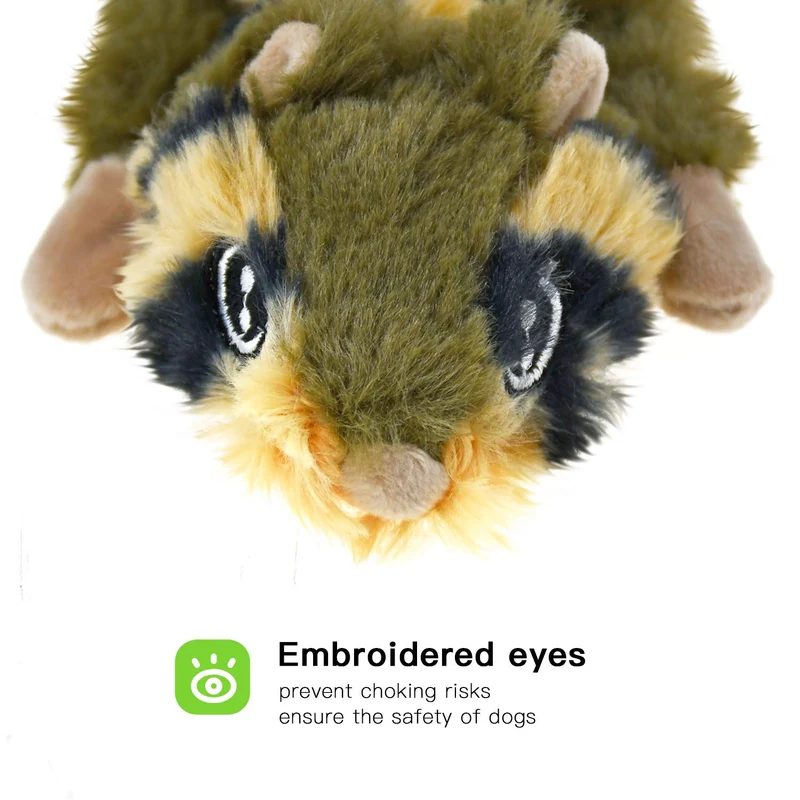 SHARLOVY - Juguetes para perros sin pelusa, 6 unidades, juguetes para perros pequeños, juguetes duraderos, juguetes para masticar perros, juguetes de peluche, bonitos animales naturales, juguetes para cachorros para dentición