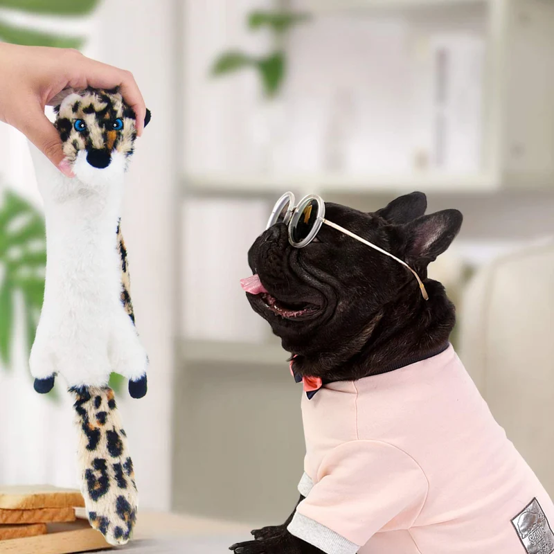 SHARLOVY - Juguetes para perros sin pelusa, 6 unidades, juguetes para perros pequeños, juguetes duraderos, juguetes para masticar perros, juguetes de peluche, bonitos animales naturales, juguetes para cachorros para dentición