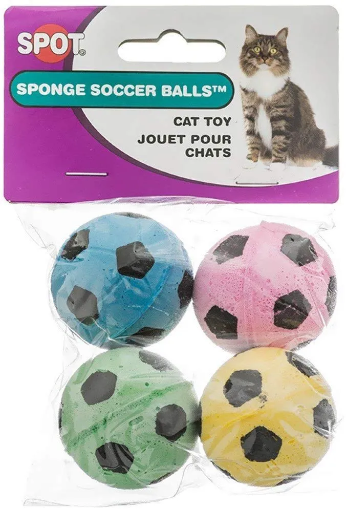 Ethical Products SPOT - Pelotas de fútbol para gatos, Classic, paquete de de 4