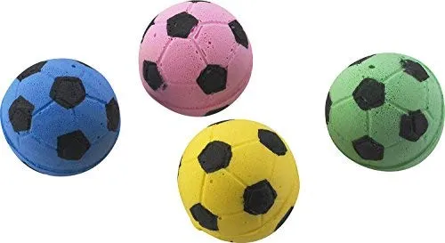 Ethical Products SPOT - Pelotas de fútbol para gatos, Classic, paquete de de 4