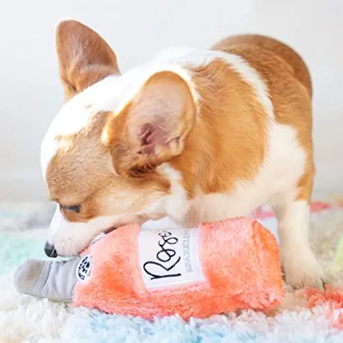 ZippyPaws Happy Hour Crusherz - Botella de agua para perro, diseño de corazón