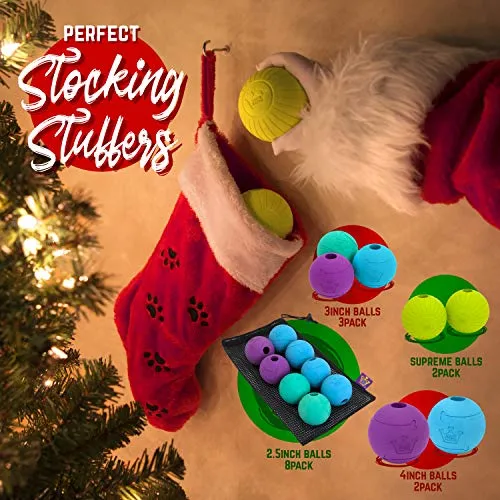 Pelotas de juguete para perros de Chew King, extremadamente duraderas, colección de juguetes Fetch, se adapta a lanzadores de pelotas