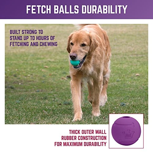 Pelotas de juguete para perros de Chew King, extremadamente duraderas, colección de juguetes Fetch, se adapta a lanzadores de pelotas