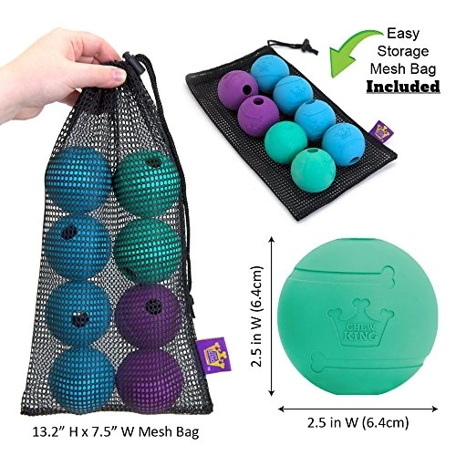 Pelotas de juguete para perros de Chew King, extremadamente duraderas, colección de juguetes Fetch, se adapta a lanzadores de pelotas