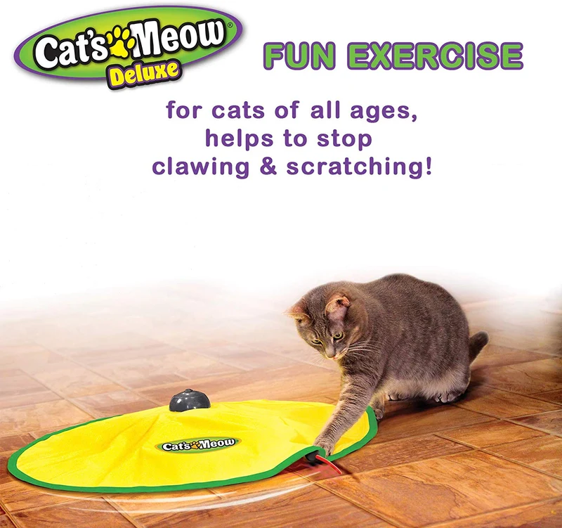 Juguete para gatos con varita motorizada, apagado automático de 30 minutos, 3 ajustes de velocidad, el juguete que tu gato no puede resistir.