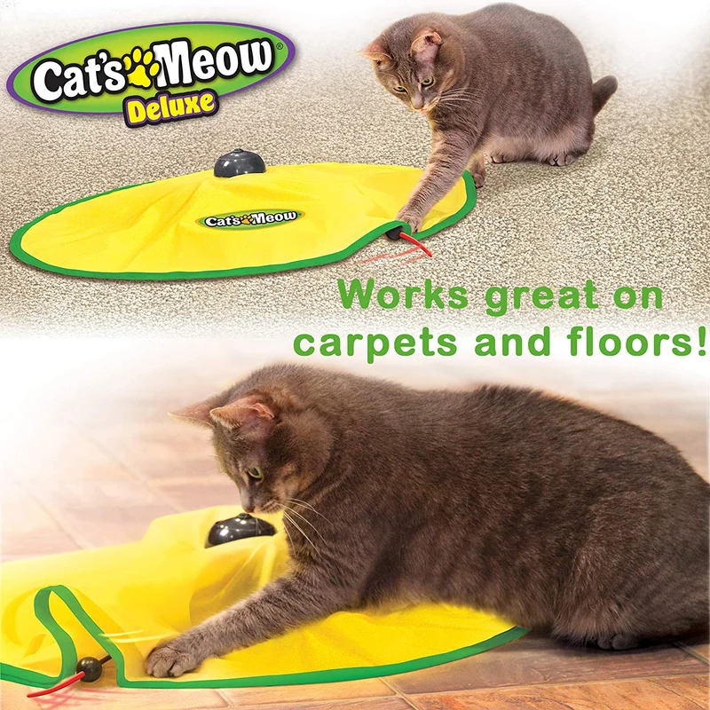 Juguete para gatos con varita motorizada, apagado automático de 30 minutos, 3 ajustes de velocidad, el juguete que tu gato no puede resistir.