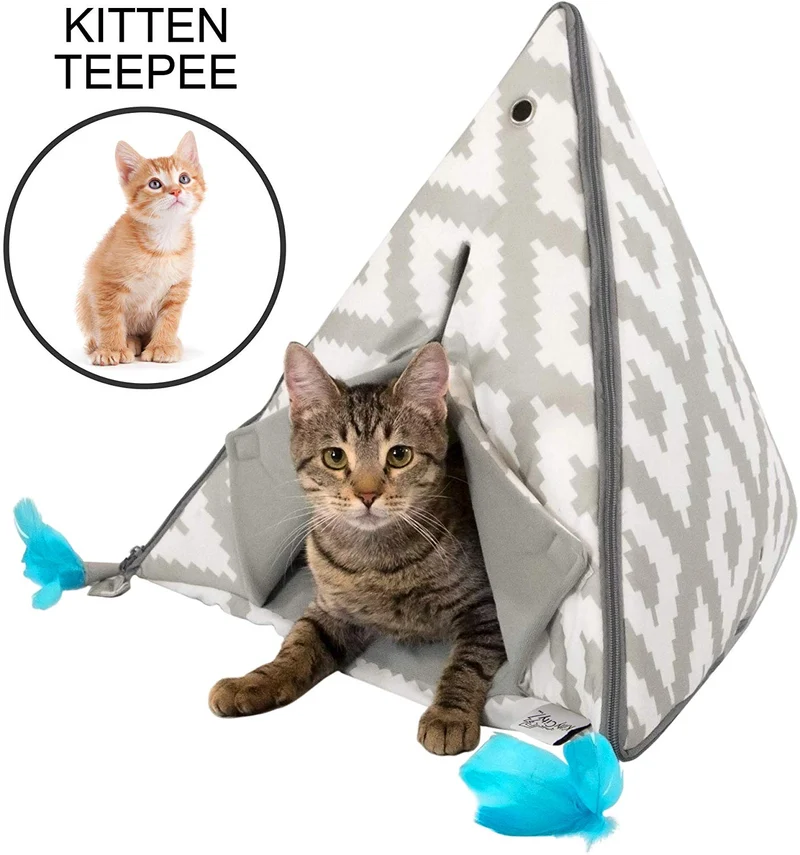Kitty City Large Cat Tunnel Bed, Cat Bed, Pop Up Bed, Cat Toys, Christmas Tree