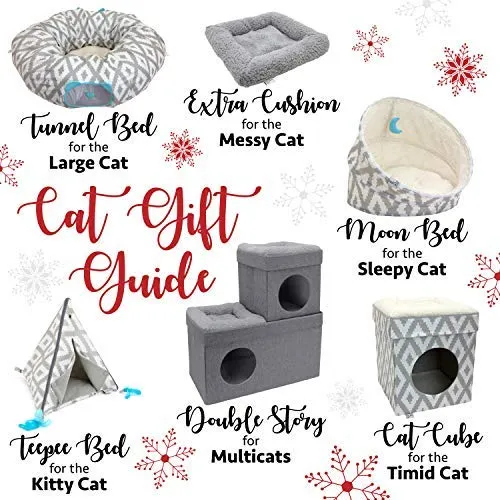 Kitty City Large Cat Tunnel Bed, Cat Bed, Pop Up Bed, Cat Toys, Christmas Tree