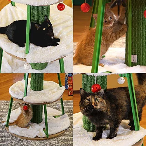 Kitty City Large Cat Tunnel Bed, Cat Bed, Pop Up Bed, Cat Toys, Christmas Tree