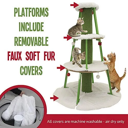 Kitty City Large Cat Tunnel Bed, Cat Bed, Pop Up Bed, Cat Toys, Christmas Tree