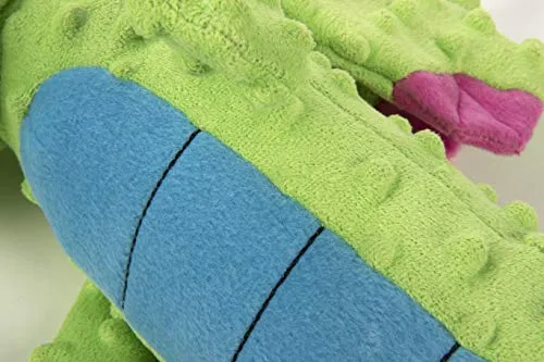 GoDog Skinny Dragons con protector para masticar, juguetes para perros de peluche duraderos con chirriadores