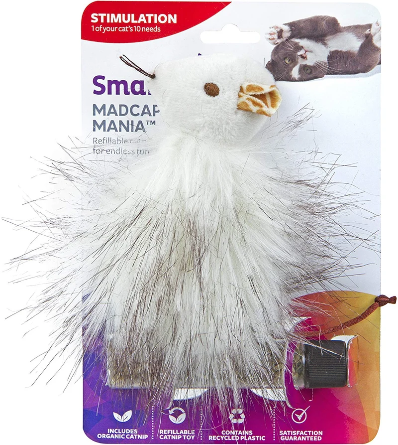 smartykat Madcap mouse gato juguete rellenables Catnip Juguete