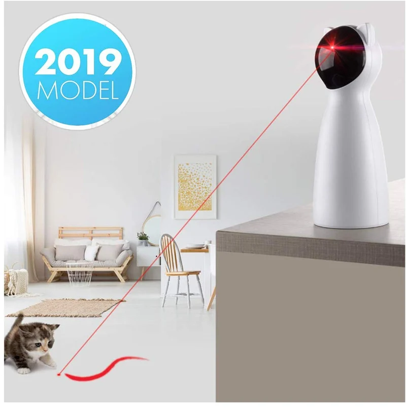 Yvelife - Juguete láser para gatos automático, juguete interactivo para gatos/perros