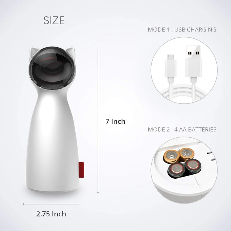 Yvelife - Juguete láser para gatos automático, juguete interactivo para gatos/perros