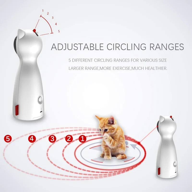 Yvelife - Juguete láser para gatos automático, juguete interactivo para gatos/perros