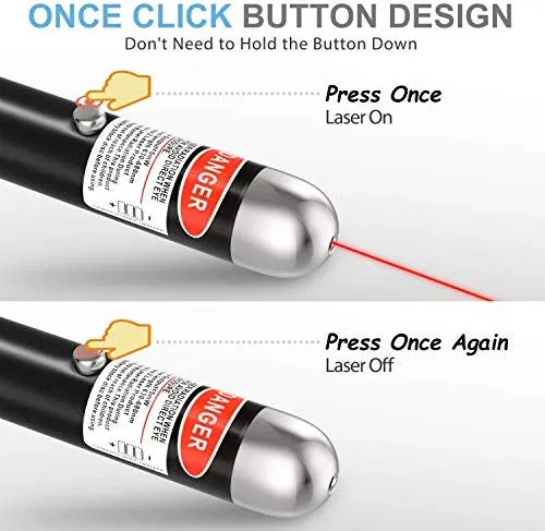 FYNIGO Cat Toys Teaser Wand,Interactive Toys for Cats and Dogs,Once Press Switch Design(2 Pack)
