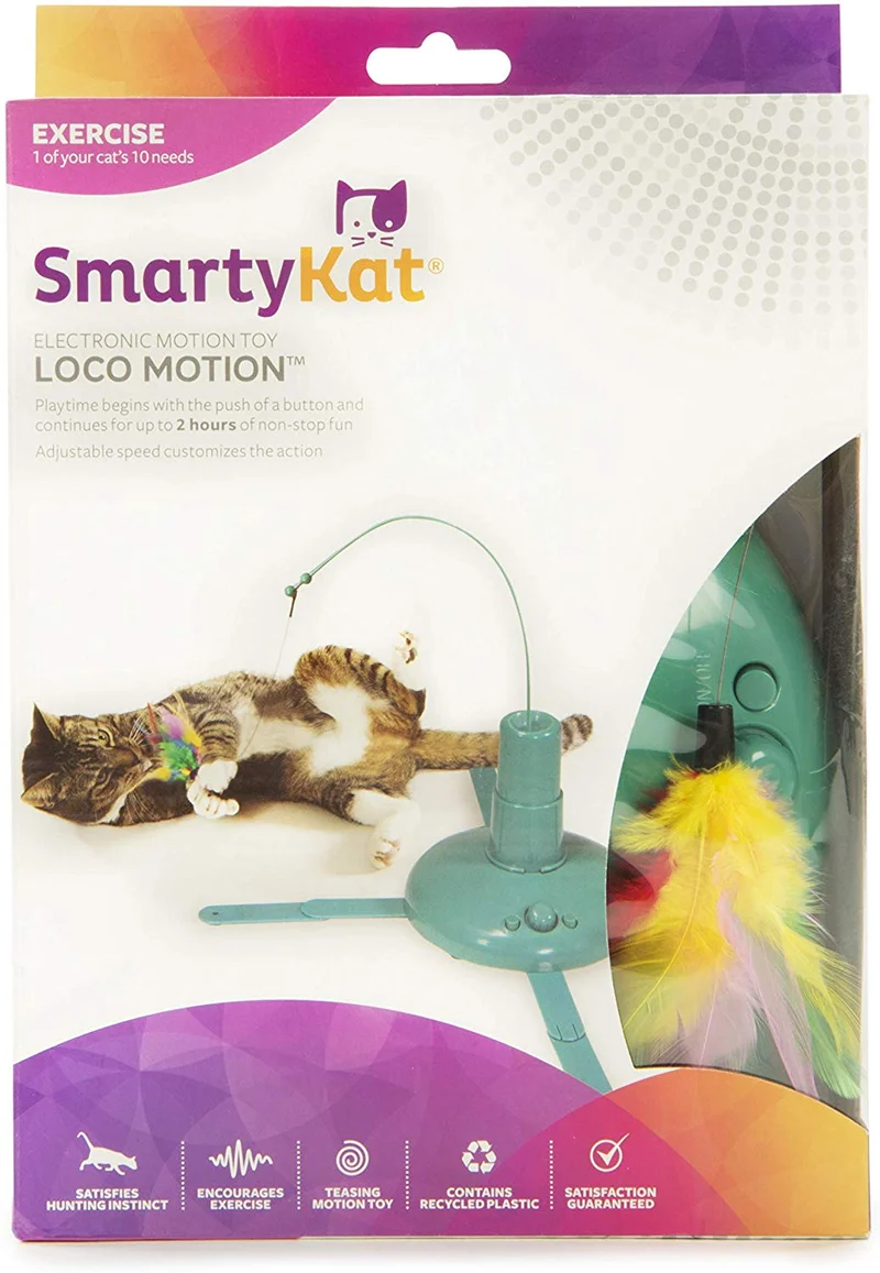 SmartyKat Loco! Juguete móvil para gatos automatizado para actividades