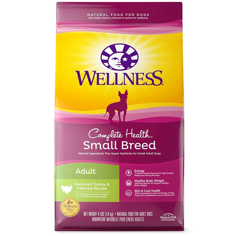 Wellness Complete Health Natural Dry Small Breed Dog Food Small Breed Turkey & Oatmeal