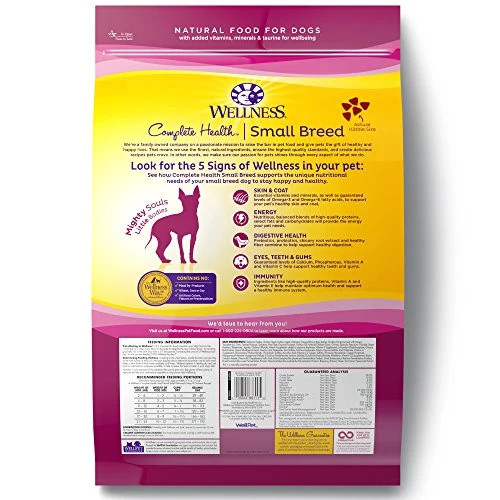 Wellness Complete Health Natural Dry Small Breed Dog Food Small Breed Turkey & Oatmeal