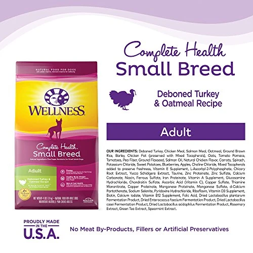 Wellness Complete Health Natural Dry Small Breed Dog Food Small Breed Turkey & Oatmeal