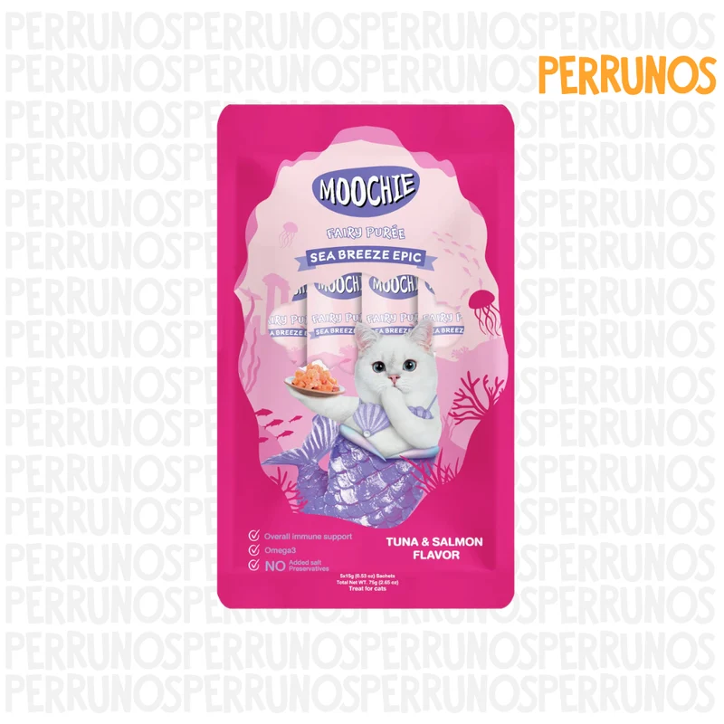 Moochie Sabor Atún y Salmón x 5 tubos