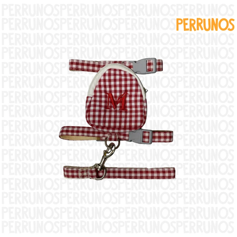 Arnes con Correa y Mochila a Cuadros M