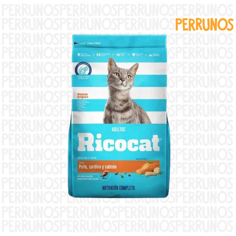 Ricocat Adultos Pollo, Sardina y Salmón para Gatos 3 KG