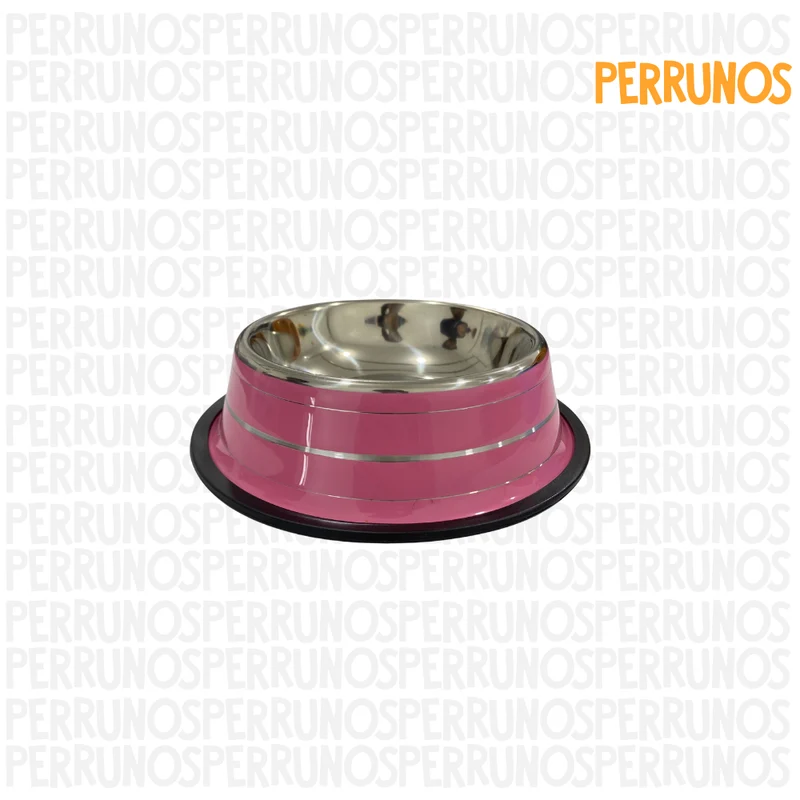 Plato para perros metálico multicolor