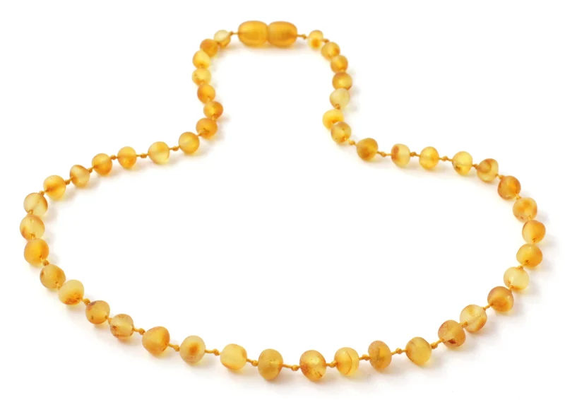 Collar infantil de ámbar y miel cruda