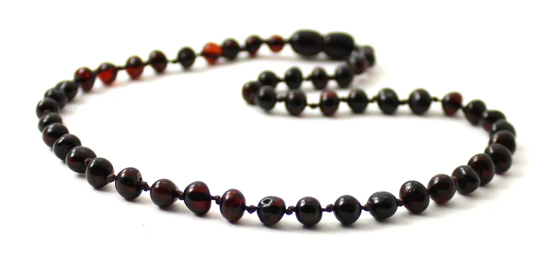 Collar infantil de cereza de ámbar báltico